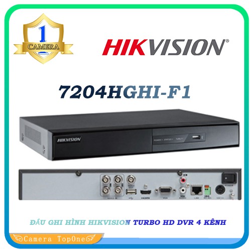 ĐẦU GHI HÌNH HIKVISION TURBO HD DVR 4 KÊNH 7204HGHI-F1 ( VỎ KIM LOẠI )