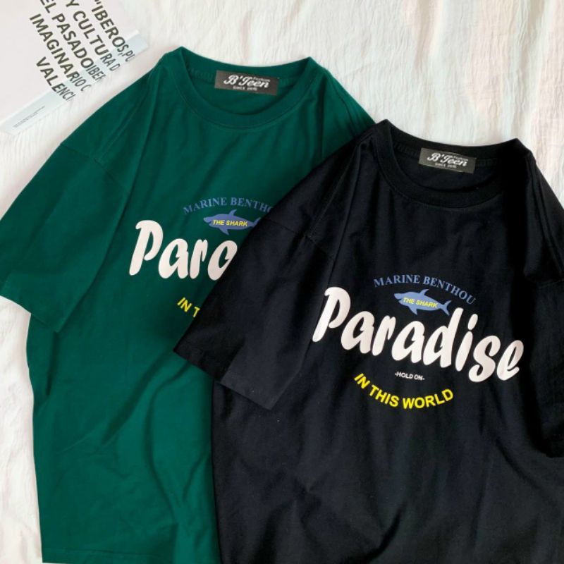 Áo thun tay lỡ unisex Paradis