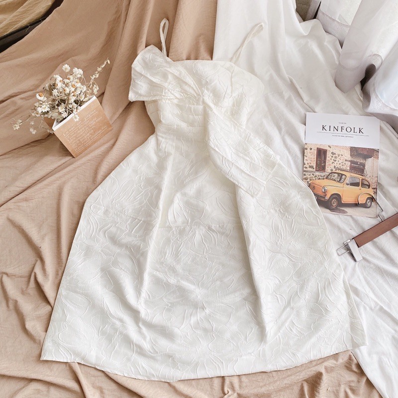 Đầm dự tiệc 🌷Hình thật 100%🌷Đầm đi tiệc 2 dây gấm hoa | BigBuy360 - bigbuy360.vn