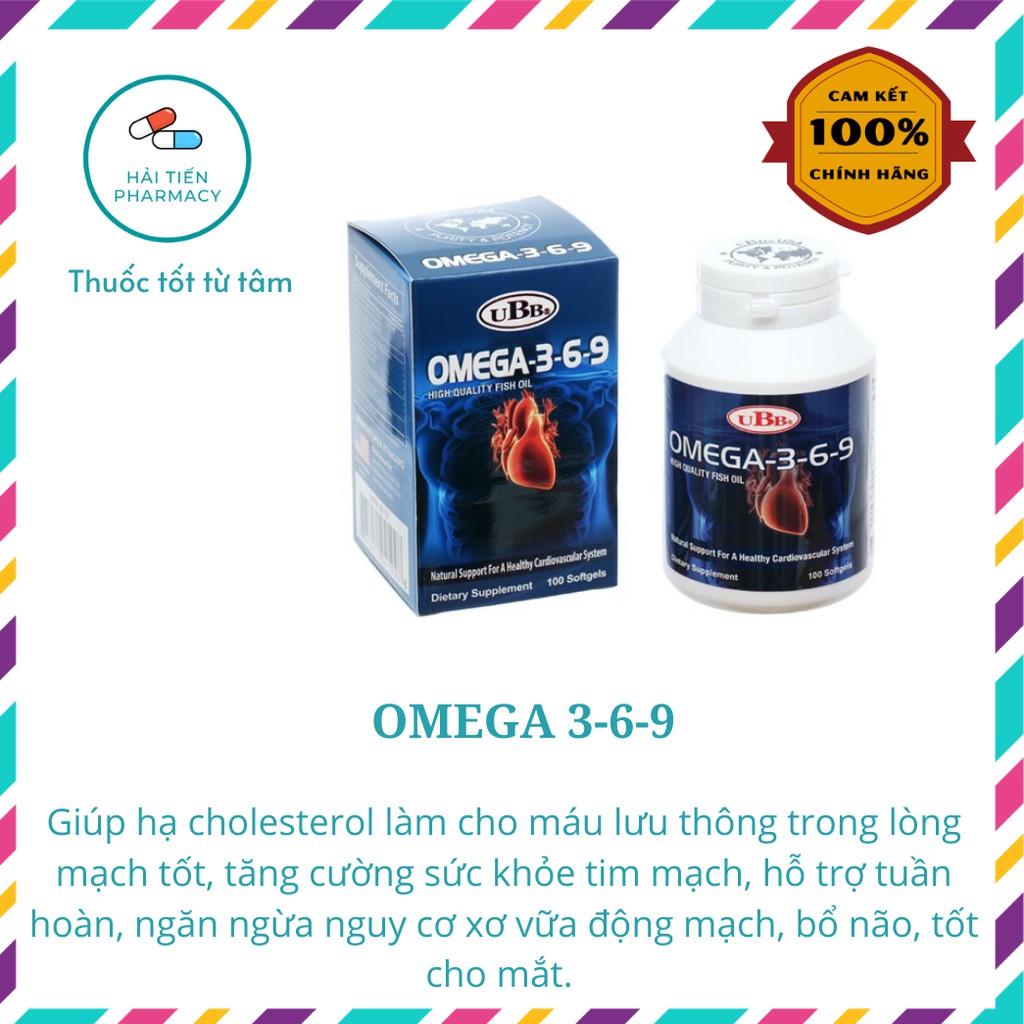 Omega 3,6,9 - Omega 369 UBB® (Hộp 100 viên) từ USA