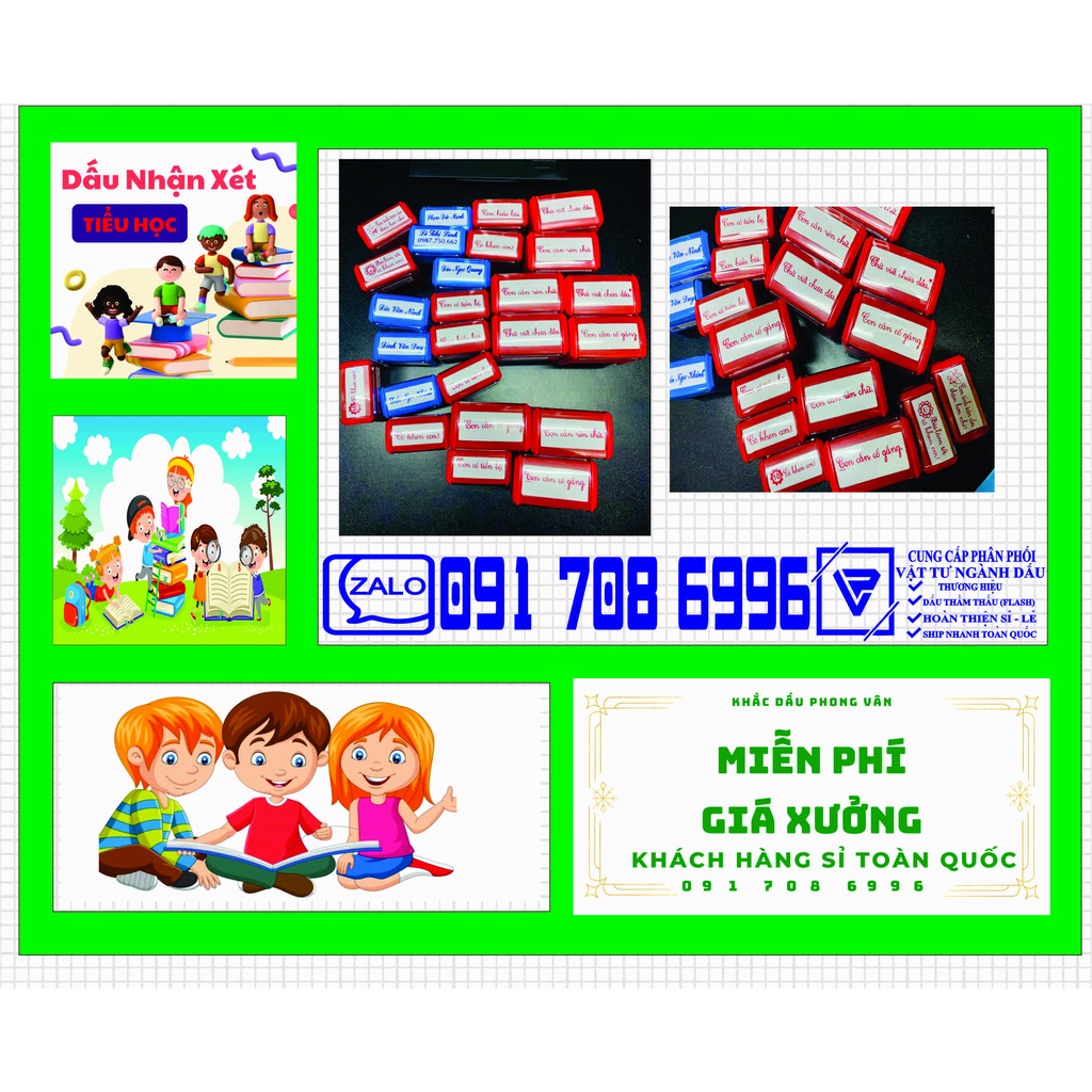 Con Dấu Nhận Xét Tiểu Học MẪU CÓ SẴN- Buôn Sỉ