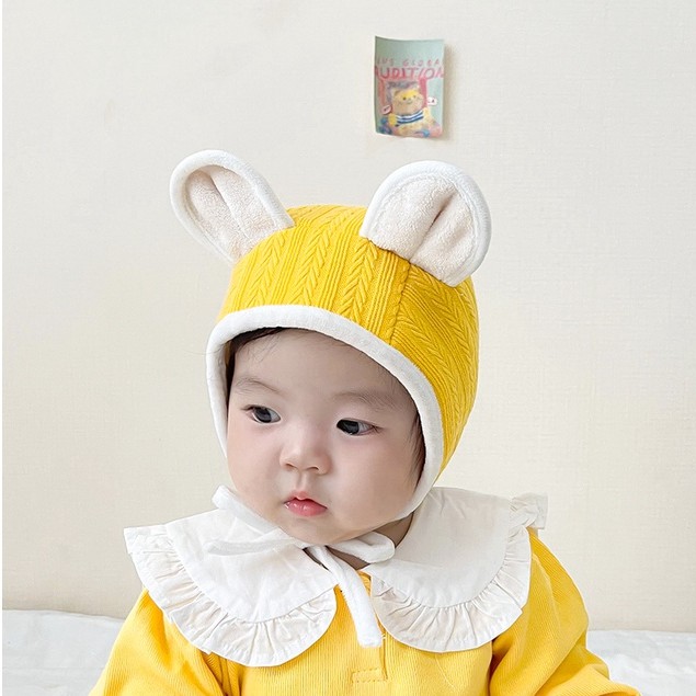 Mũ len mùa đông dễ thương cho trẻ sơ sinh