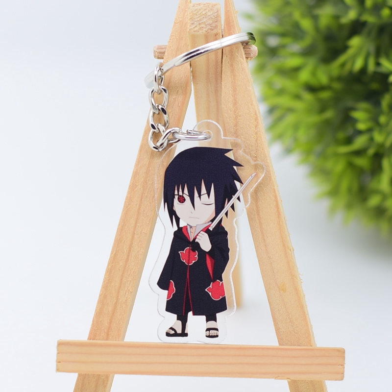 Móc Khóa Nhựa Acrylic Hai Mặt Họa Tiết Naruto Sasuke / Itachi / Kakashi