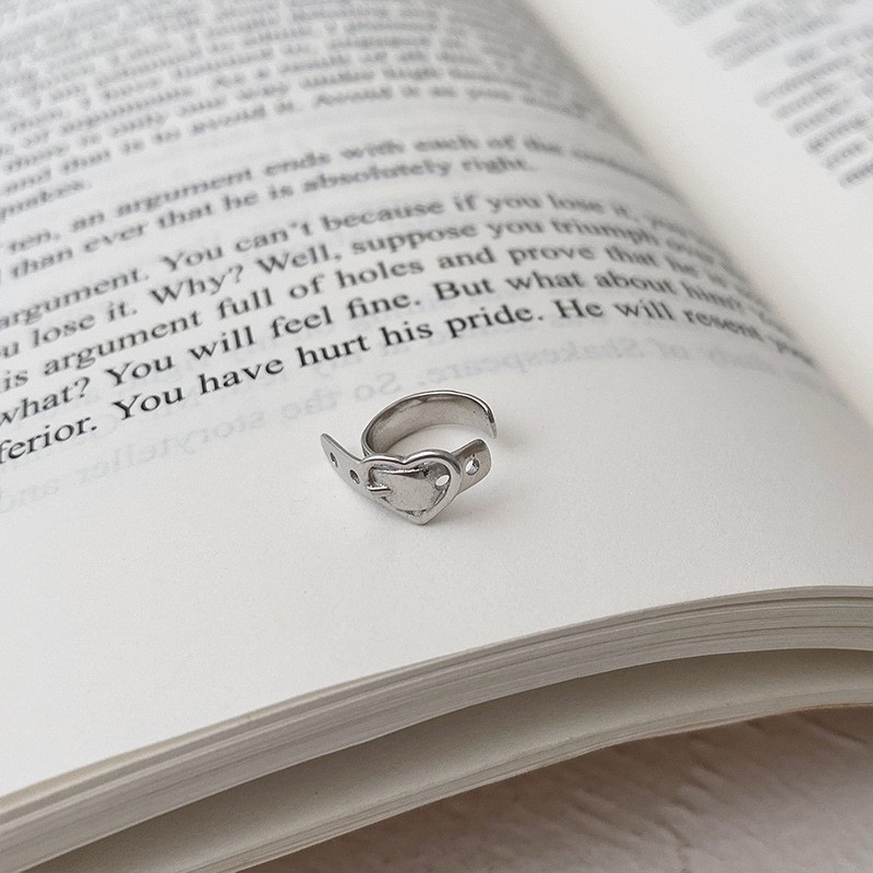 Nhẫn họa tiết thắt lưng tình yêu thiết kế cá tính ngón tay trỏ thời trang