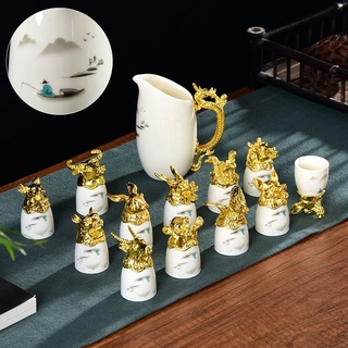 Bộ chén 12 con giáp độc lạ
