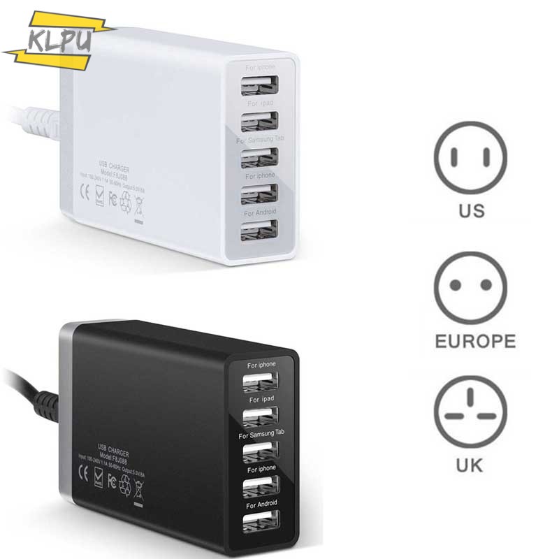 Bộ Chia 5 Cổng USB Để Bàn Cho iPhone iPad Air iPad Mini Samsung Huawei