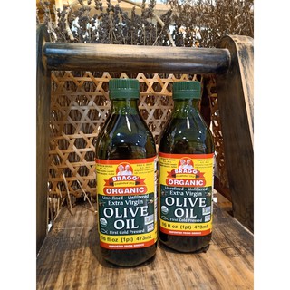 Dầu oliu hữu cơ ép lạnh Bragg 473ml