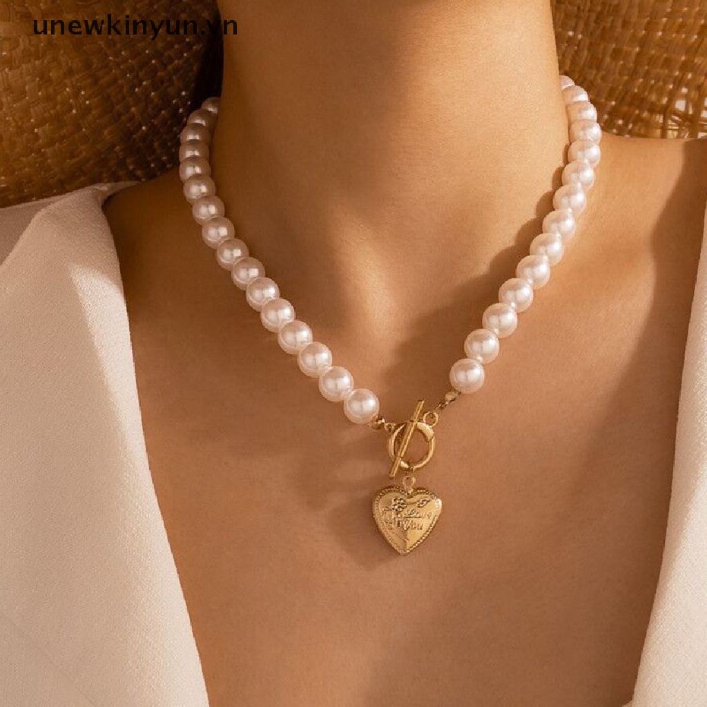 Vòng cổ Mặt Hình Ngôi Sao / Trái Tim Đính Ngọc Trai Sang Trọng Thời Trang Mùa Hè Cho Nữ