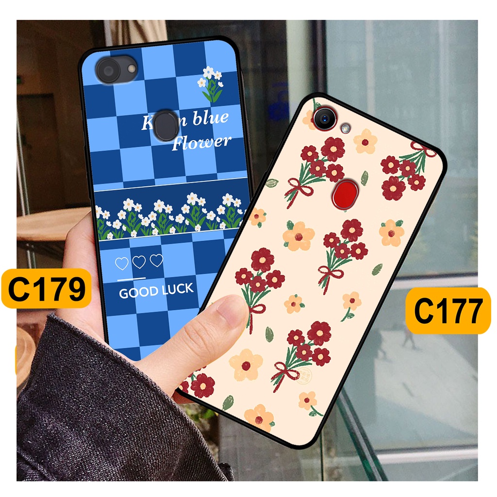 Ốp Oppo F5 / F5 Youth / F7 in hình hoa cỏ nhẹ nhàng,họa tiết caro xinh xắn.ốp lưng chống sốc