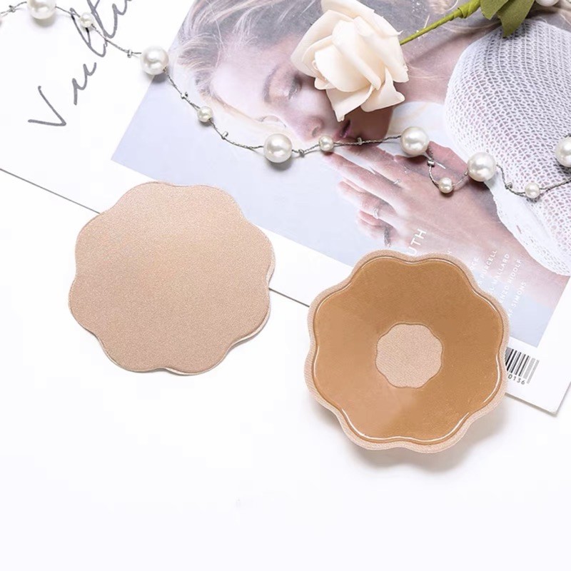 2 Miếng dán ngực vải Dán nhũ hoa hình hoa mai siêu chắc chắn