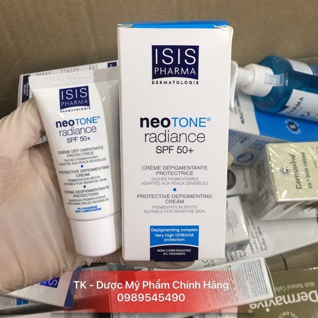 (CHÍNH HÃNG) Neotone Radiance Isis Pharma Hỗ Trợ Giảm Nám Da, Chống Nắng SPF 50+ - 30ml