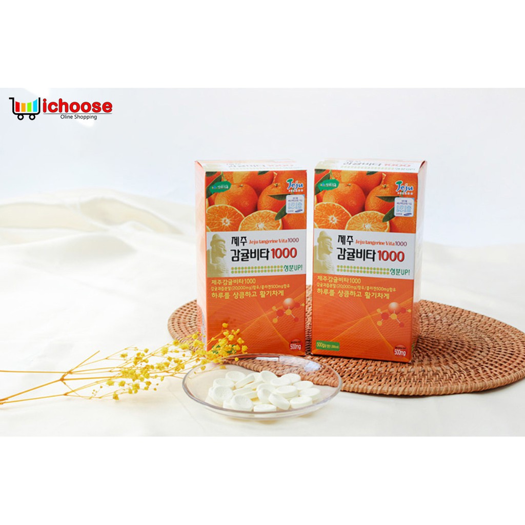 Viên ngậm bổ sung Vitamin C Jeju Tangerine Vita 1000 (hộp 340 viên) - Giúp Tăng Cường Sức Đề Kháng