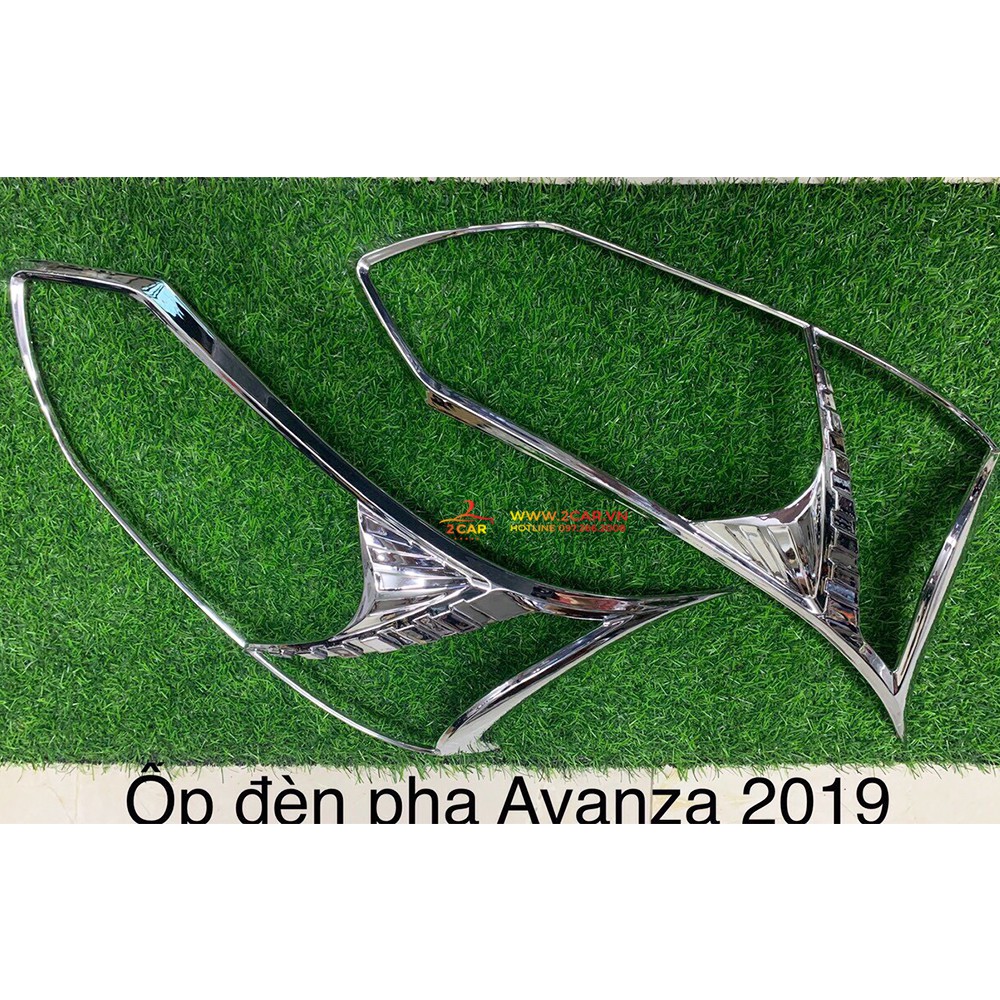 Ốp viền đèn pha xe Toyota Avanza 2019 mạ crom cao cấp