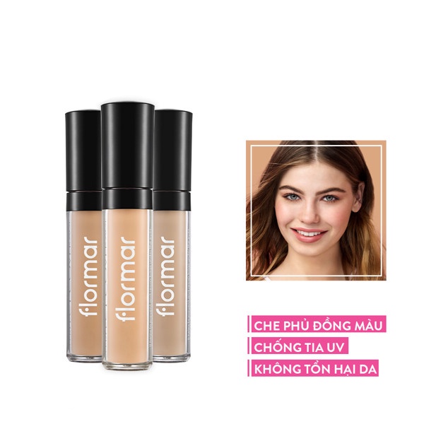 Kem Che Khuyết Điểm Dạng Lỏng Flormar Perfect Coverage Liquid Concealer 5ml