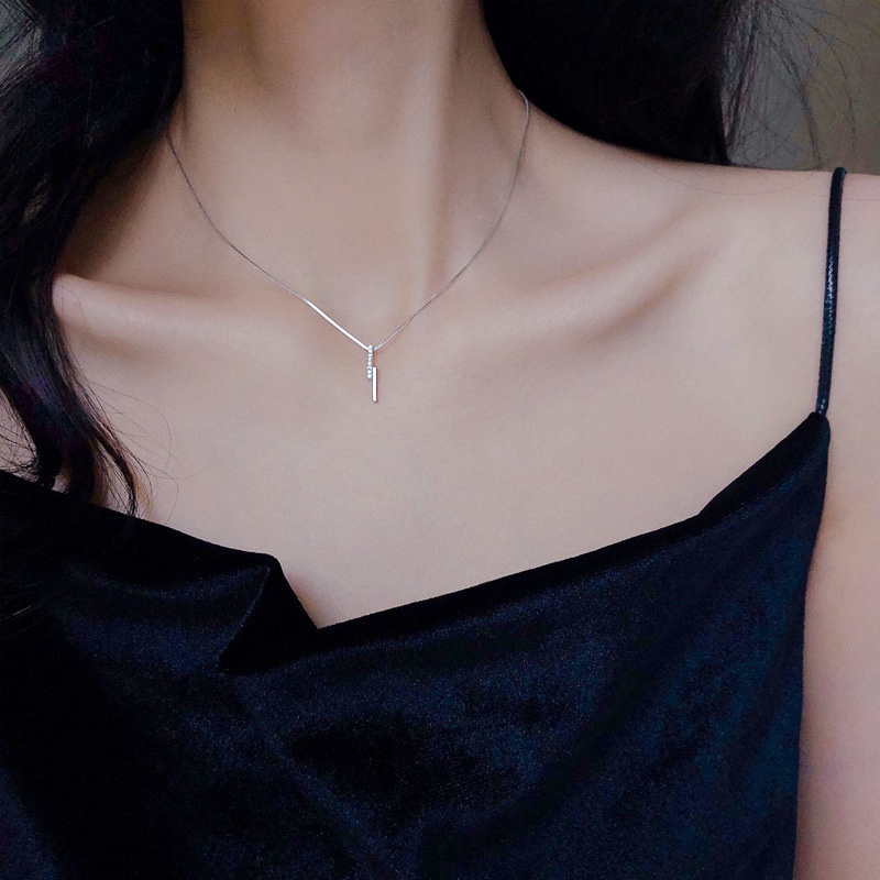 Dây chuyền bạc sợi mảnh đính đá thời trang nữ tính ANNIE - B64
