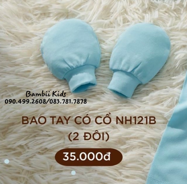 [LULLABY SALE] Set 2 ĐÔI BAO TAY Modal Sơ sinh/ Bé trai/ Bé gái