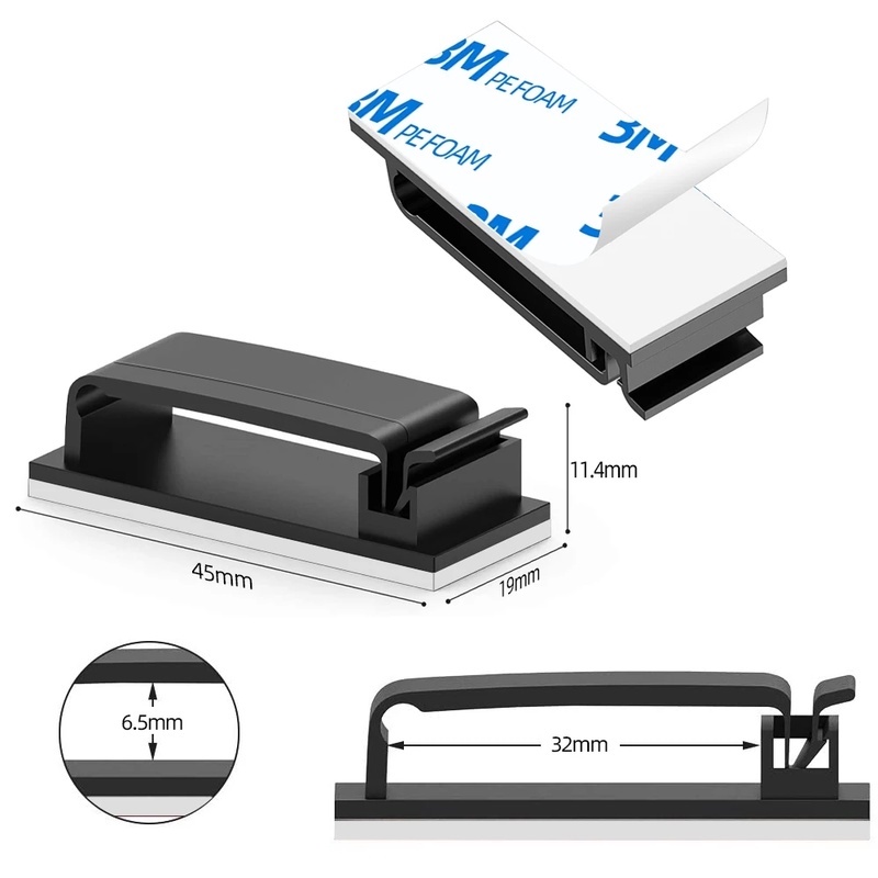 1 Kẹp Cố Định Dây Cáp / Đồ Dùng Dán Tường Đa Năng Tiện Dụng