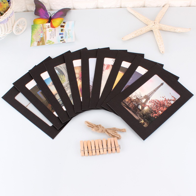 COMBO 10 KHUNG HÌNH GIẤY VINTAGE - MÀU ĐEN