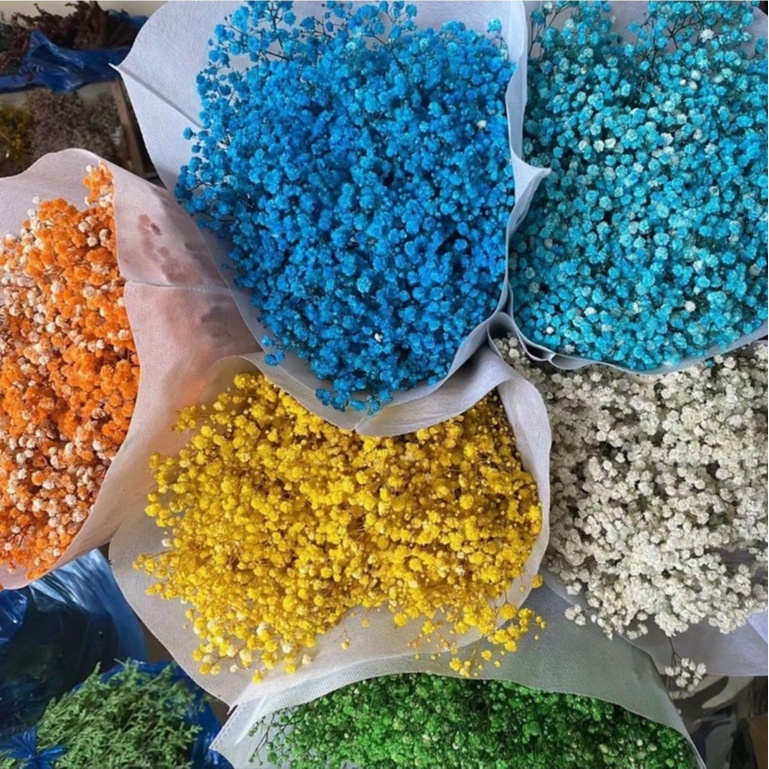 [SIÊU TIẾT KIỆM] Bó hoa baby khô 450-500gr siêu to trang trí decor nội thất tiết kiệm