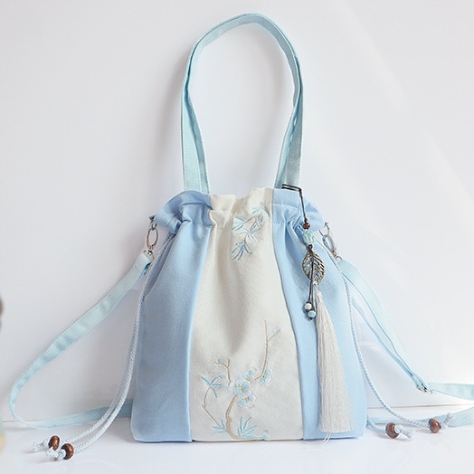 Túi dây rút thêu cổ phong - size S