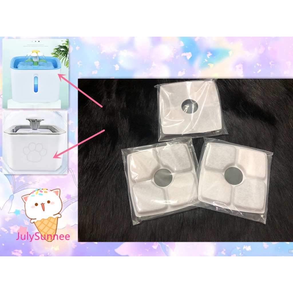 Lõi lọc vuông cho máy uống nước lọc nước hình vuông của thú cưng
