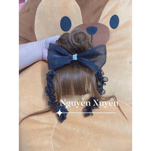 Bờm/ cài tóc giả xoăn cho bé gái