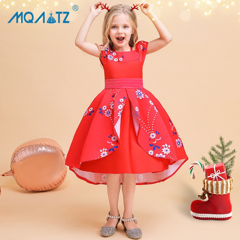 Đầm MQATZ hóa trang công chúa màu đỏ xinh xắn cho bé gái 2-10 tuổi