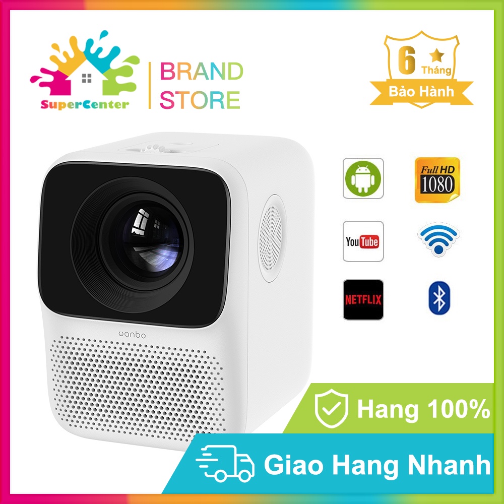 máy chiếu mini thông minh Xiaomi WANBO T2 Max 1080P bản có kết nối wifi