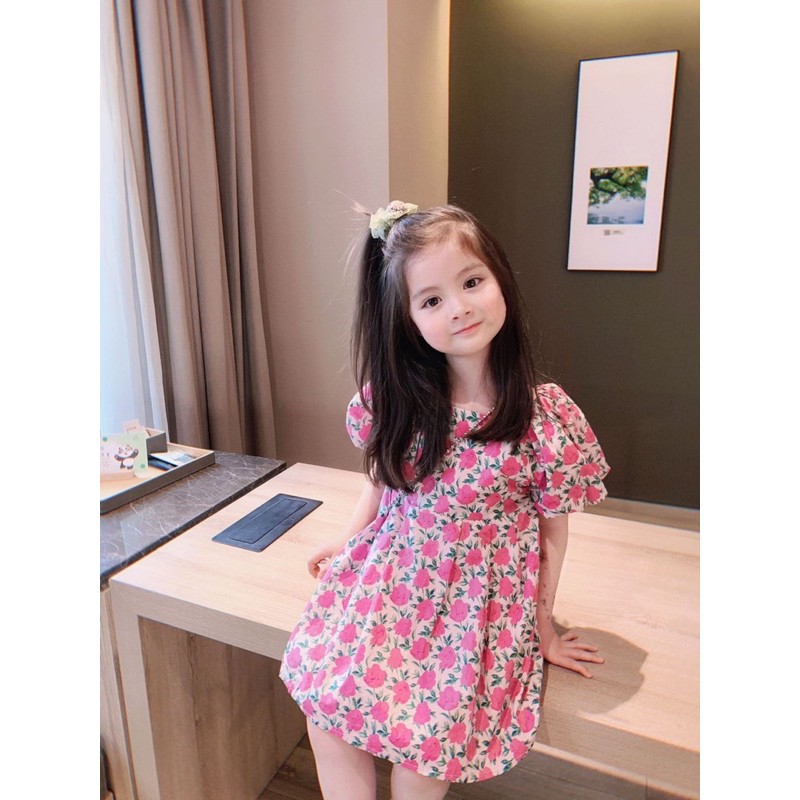 Váy hoa tay bồng Mia Kids size 12/18m-10y (11-35kg)