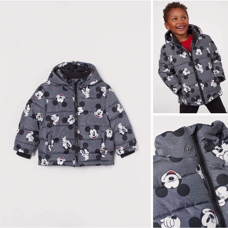 Áo khoác bé trai săn sale web hm chính hãng authentic hoạ tiết mikey