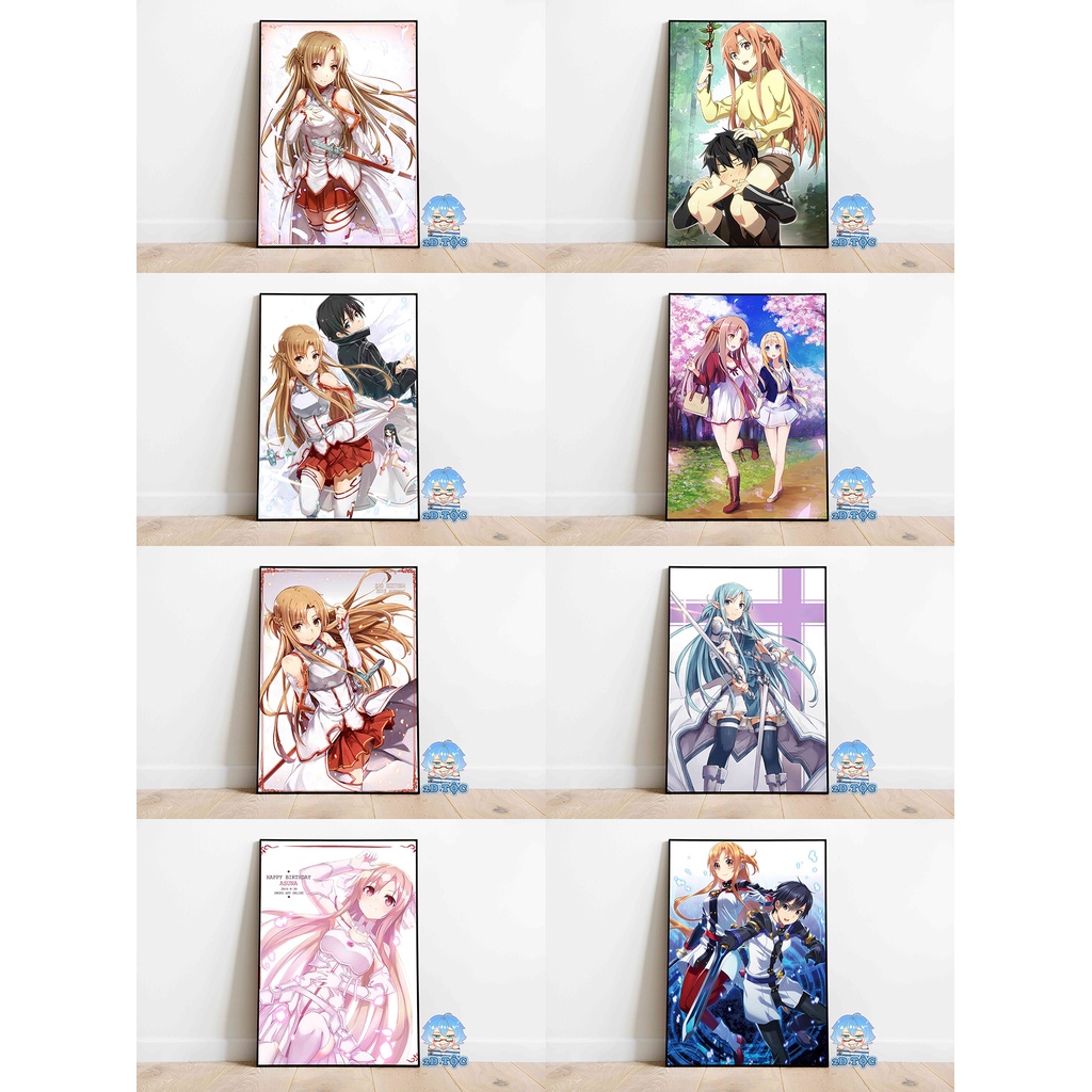 Tranh poster A3 Yuuki Asuna (1) Anime Manga Light Novel Sword Art Online chất liệu giấy cao cấp - 2D Tộc Shop