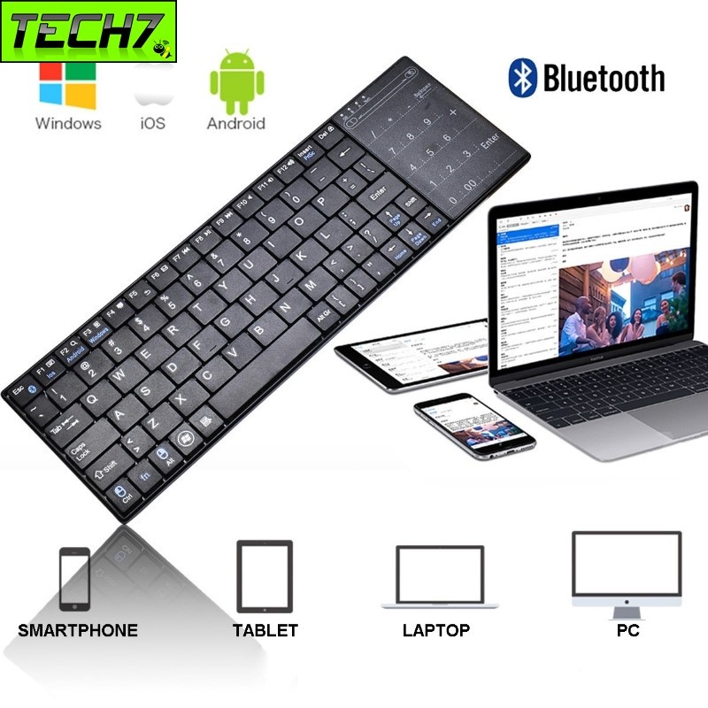 Bàn Phím siêu mini không dây K07 Tích hợp touchpad cho máy tính , laptop , điện thoại , máy tính bảng