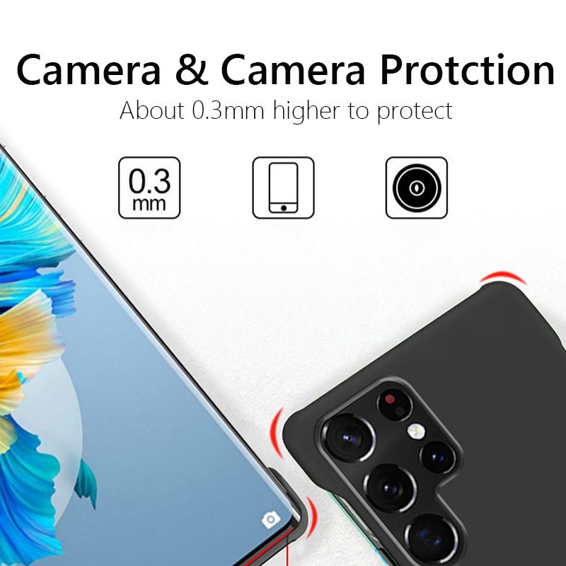 Ốp Điện Thoại PC Cứng Mỏng Không Viền Cho Samsung Galaxy S20 S21 FE S22 Ultra Note 20 Ultra Note 9 10 Plus