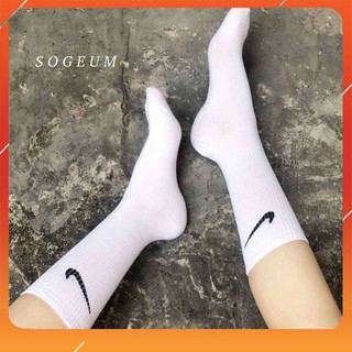 Tất cao cổ, vớ thể thao unisex cổ cao 100% cotton mầu đen trắng và trơn