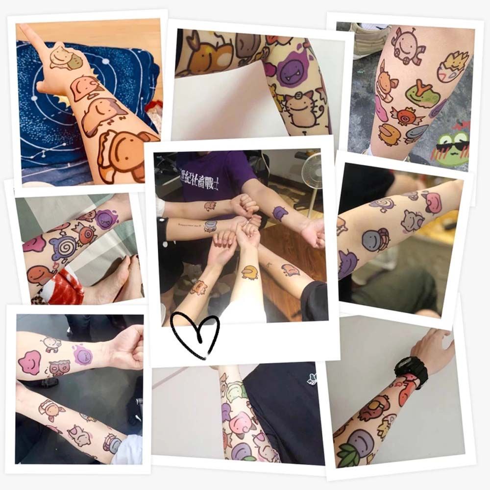 Hình xăm dán trang trí họa tiết hoạt hình Pikachu Pokemon chống thấm nước cho bé trai và bé gái