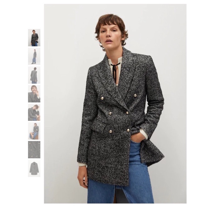 Áo khoác dạ Mango S-  authentic