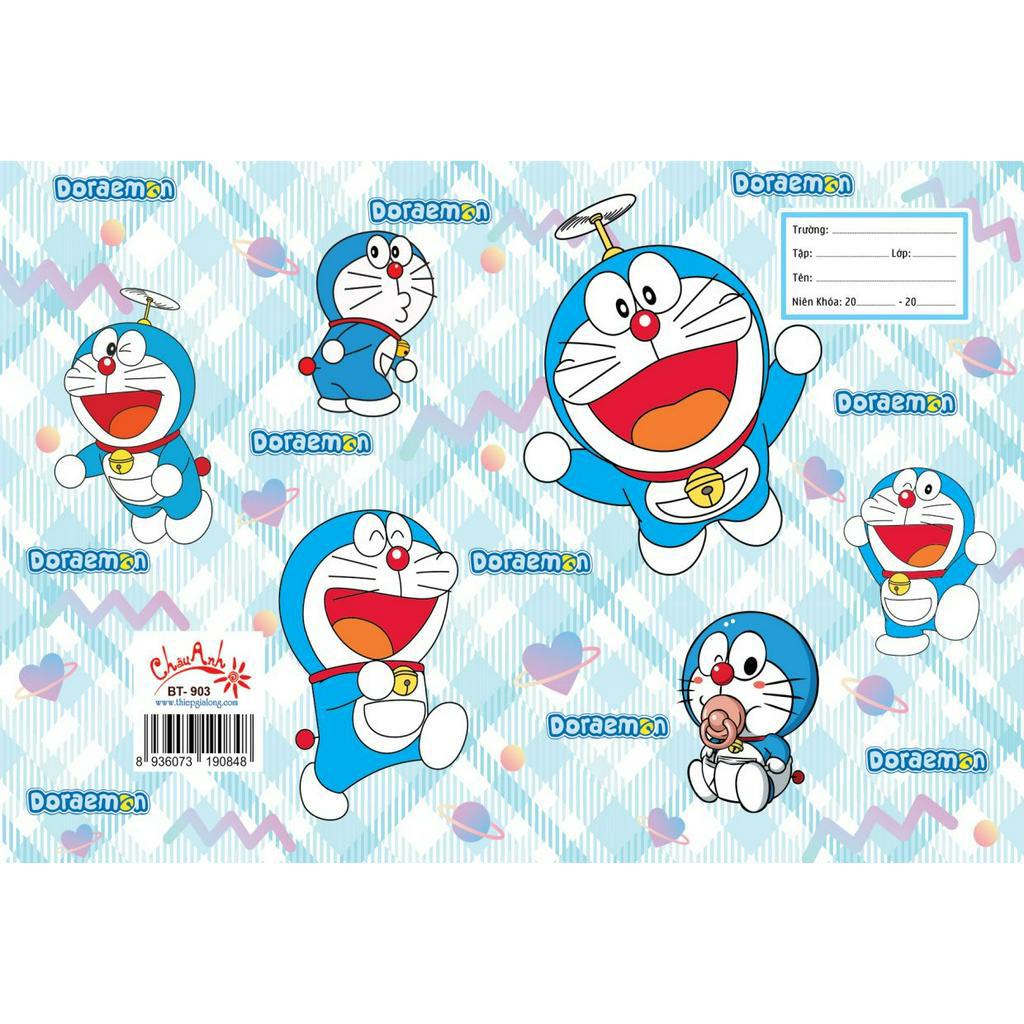 Set 5 bao tập + bao kiếng nai  | Giấy Bao Tập Doraemon tiện lợi sẵn bao kiếng