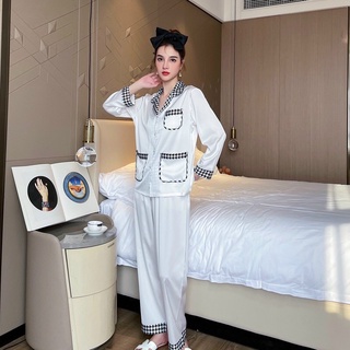 Pijama lụa cao cấp họa tiết nhiều mẫu dòng lụa luxury - đồ ngủ lụa cao cấp - Lullaby homewear