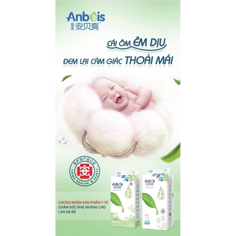 [TẶNG QUÀ] Bỉm dán/quần ANBEIS ORGANIC - BỈM HỮU CƠ NỘI ĐỊA TRUNG S66/M58/L50/XL46