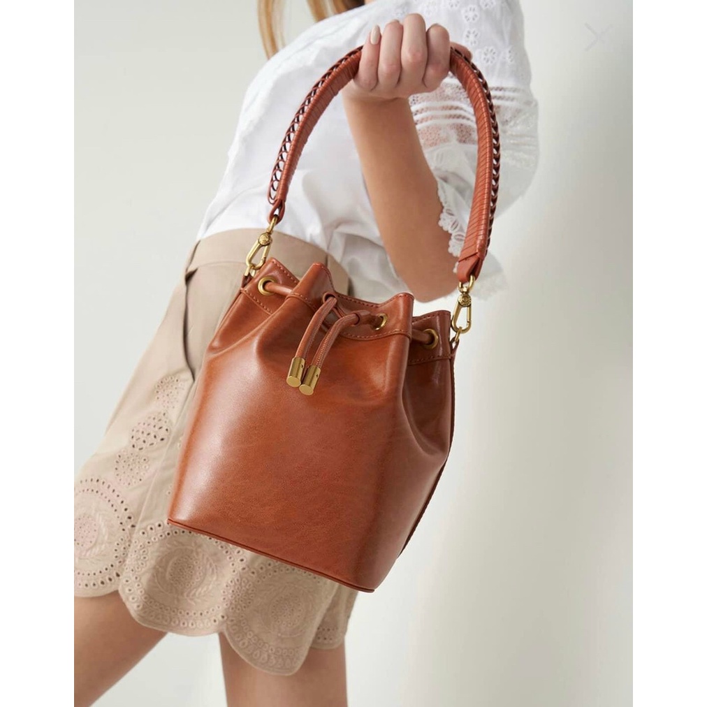 túi bucket đeo chéo + xách tay ck2-10840452 size 21 cam