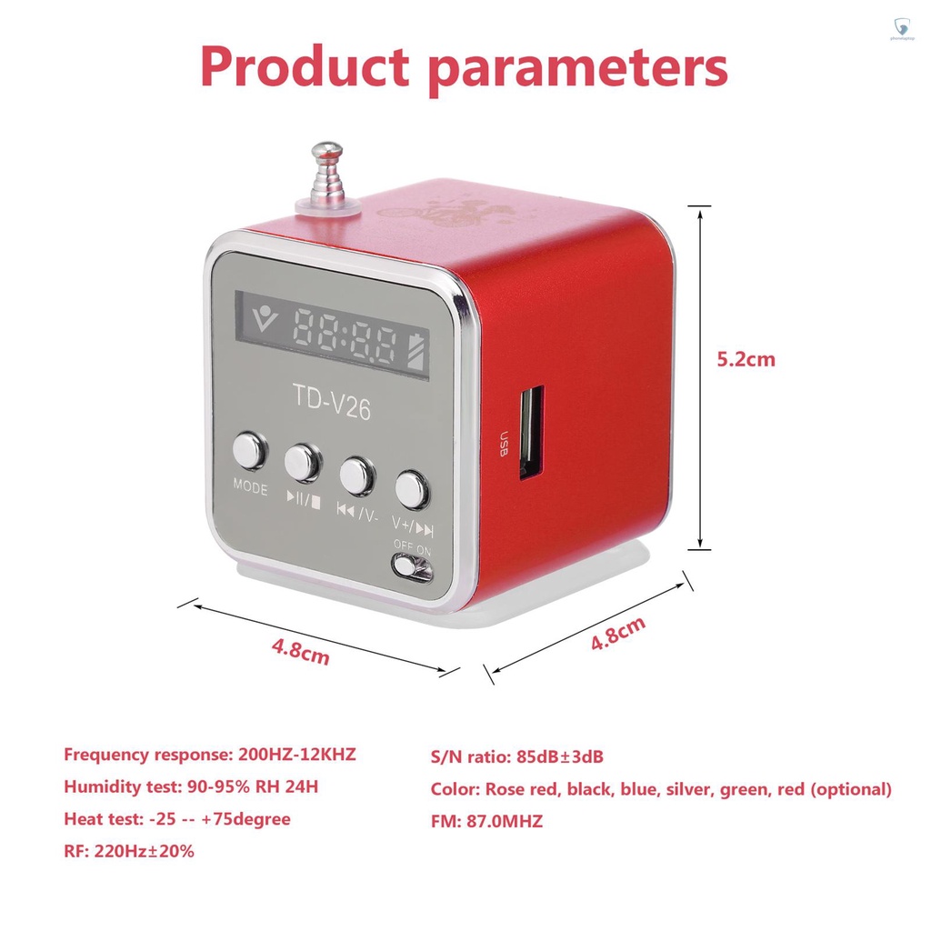 Loa mini có dây cổng 3.5mm hỗ trợ thẻ nhớ TF/USB/DVD/laptop/điện thoại