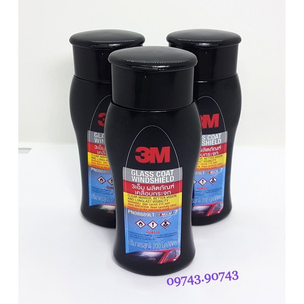 Dung Dịch Chống Bám Nước Cho Kính Xe Ô Tô 3M-GLASS COAT WINDSHIELD 200ml