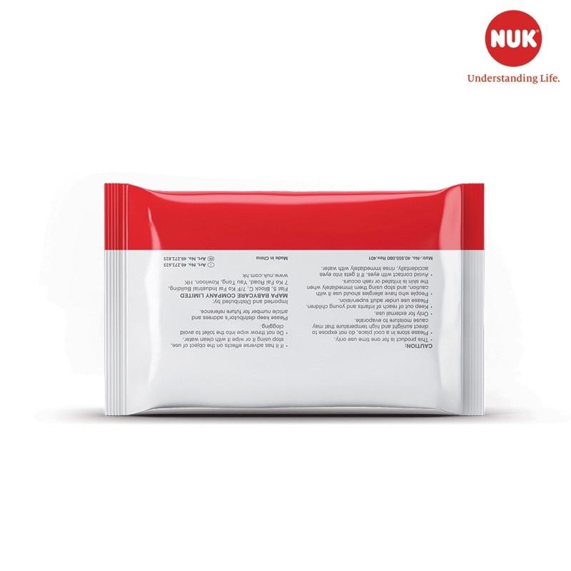 KHĂN ƯỚT DIỆT KHUẨN KHÔNG CHỨA CỒN NUK (20tờ)