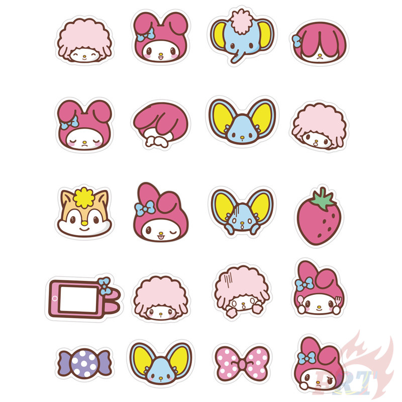❉ My Melody Series 01 - Sanrio Stickers ❉ 40Pcs/Set DIY Decals Stickers for Album Diary Laptop Scrapbooks Skateboard