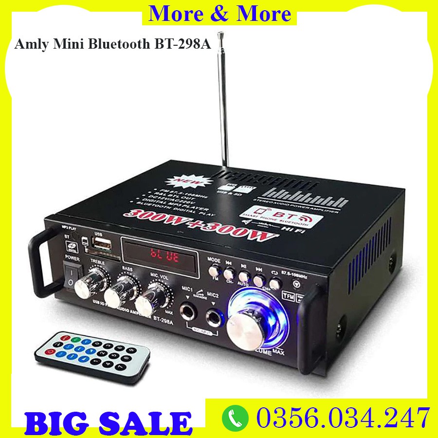 ✔️ Amly Karaoke Mini Bluetooth BT-298A Cao Cấp, Chức Năng Đa Dạng [Lỗi 1 Đổi 1]