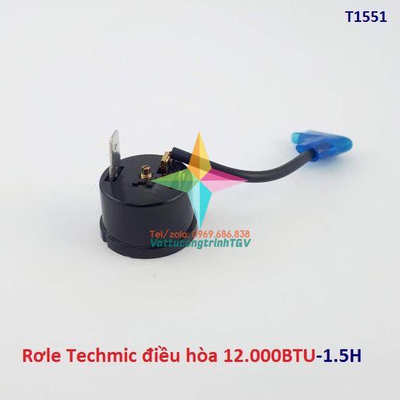 [Mã ELHA22 giảm 5% đơn 300K] Rơle Techmic tròn cho điều hòa 12000BTU-1.5H