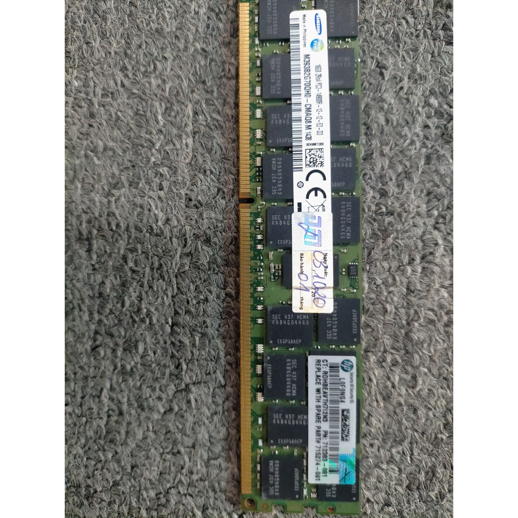 Ram 16GB DDR3 REG ECC Cho Workstation 20