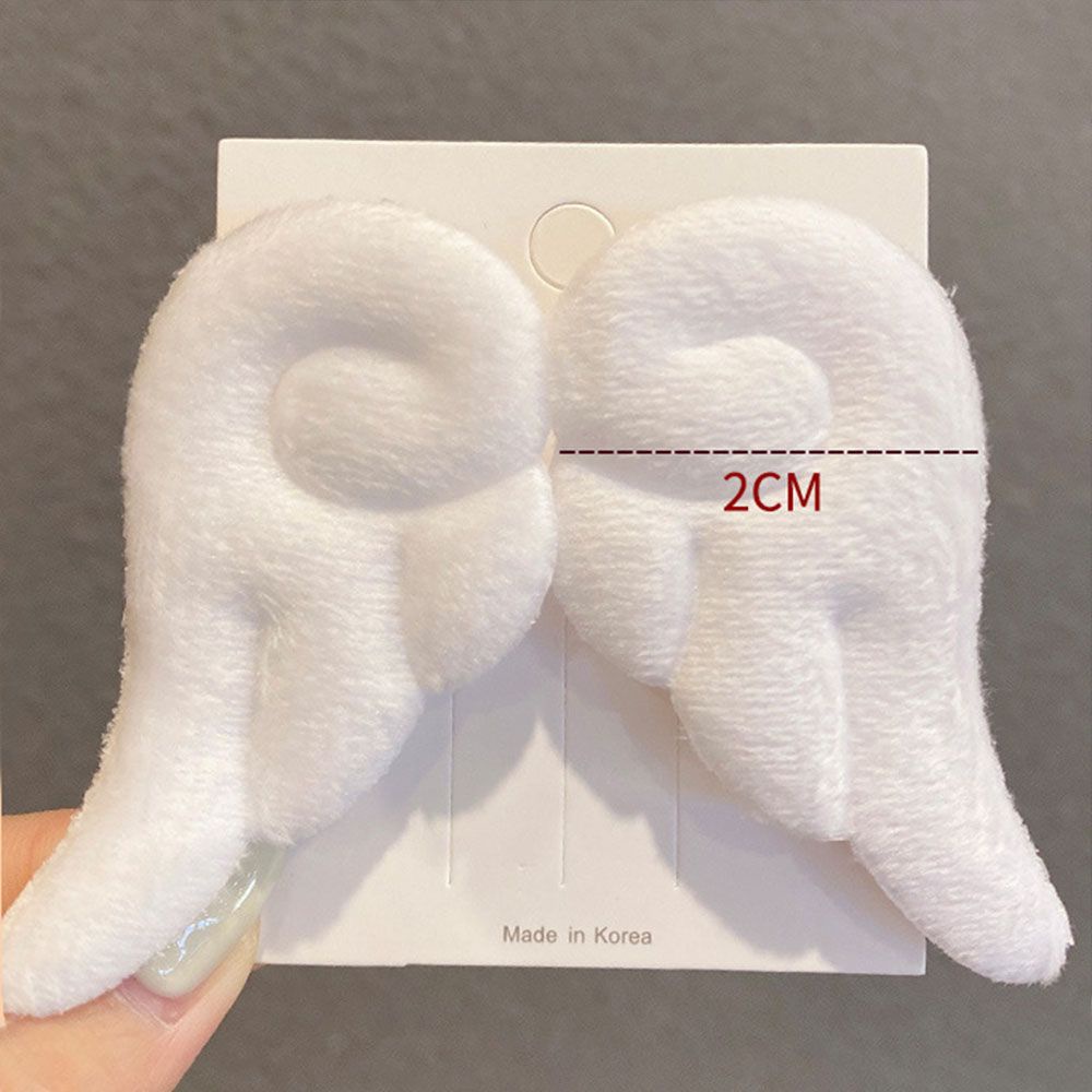Cặp kẹp tóc hình đôi cánh thiên thần bằng vải bông dễ thương nhiều màu sắc cho bé gái