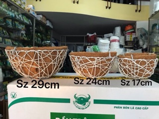 Chậu treo sơ dừa size đại - 28 và 29