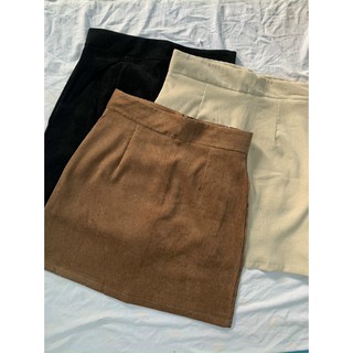 Chân Váy Cạp Cao Nhung Tăm